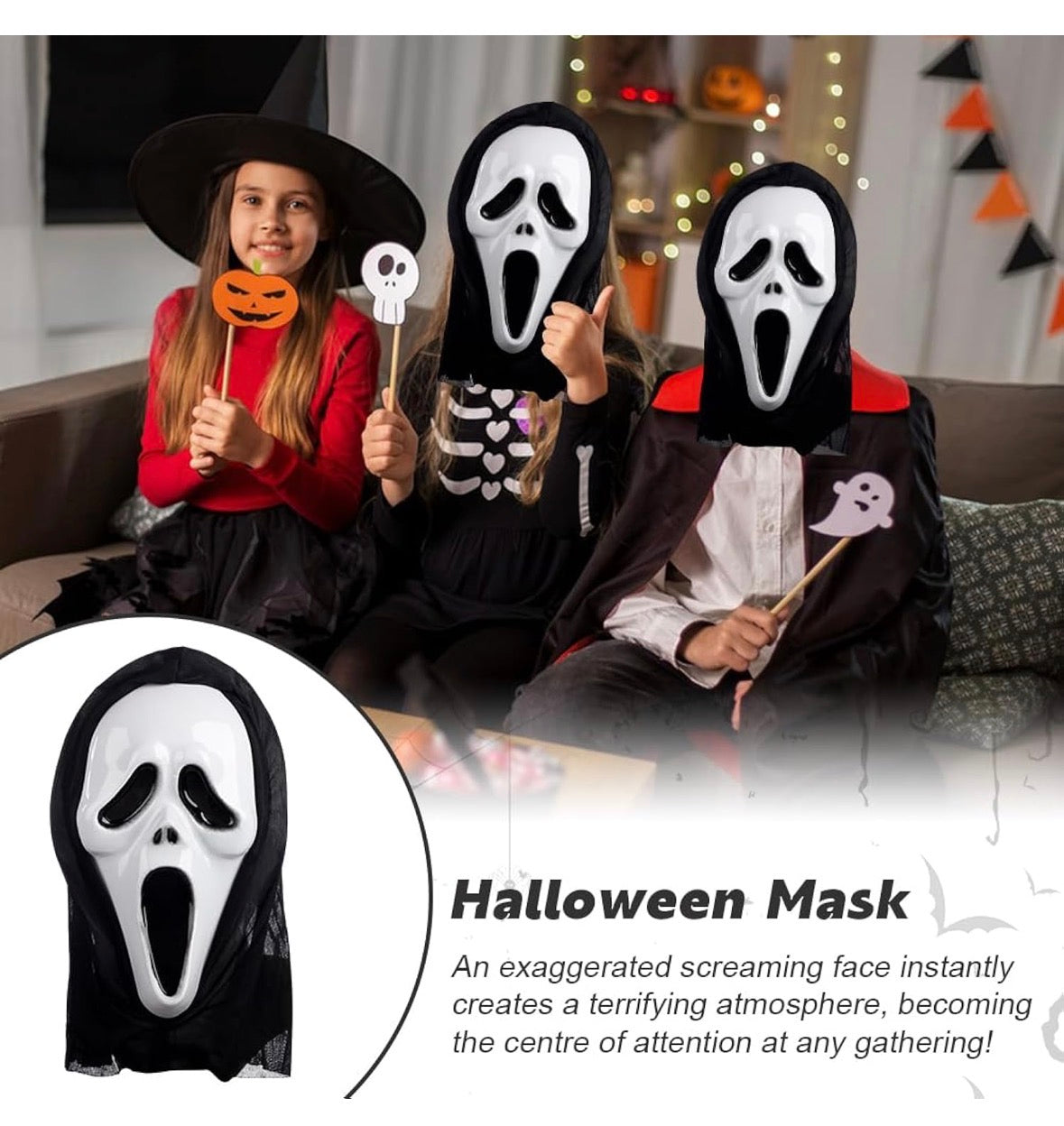Halloween Grusel Masken (3Stk.)