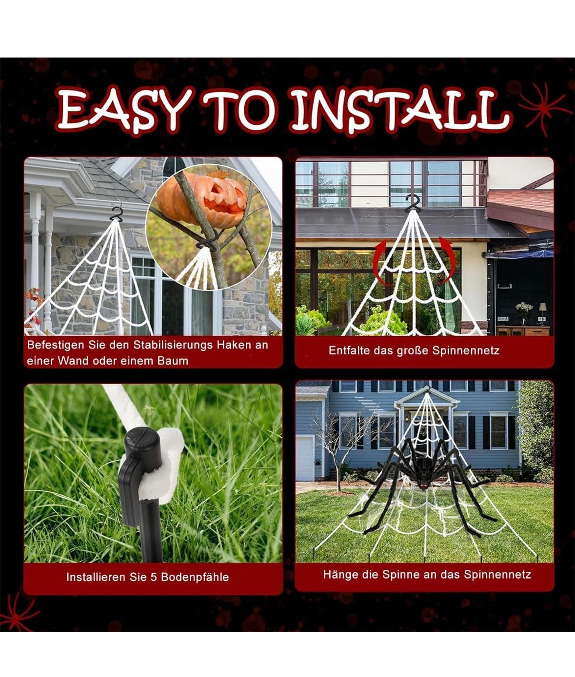 5M Spinnennetz Deko für Helloween (Helloween Dekoration)