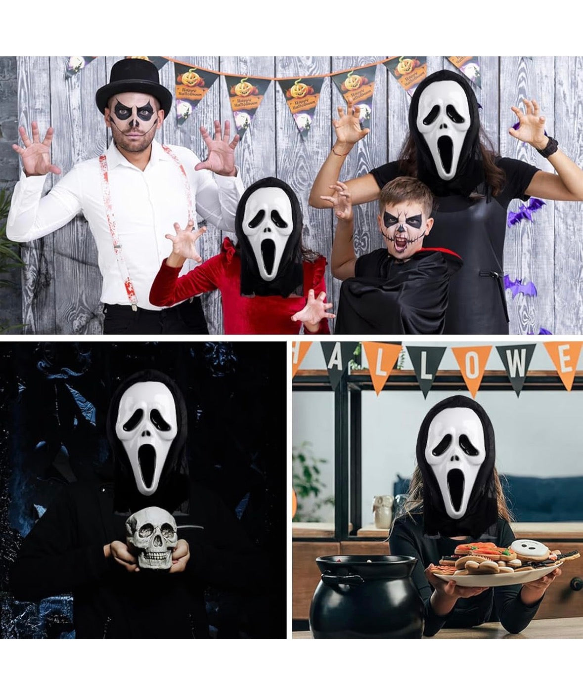 Halloween Grusel Masken (3Stk.)
