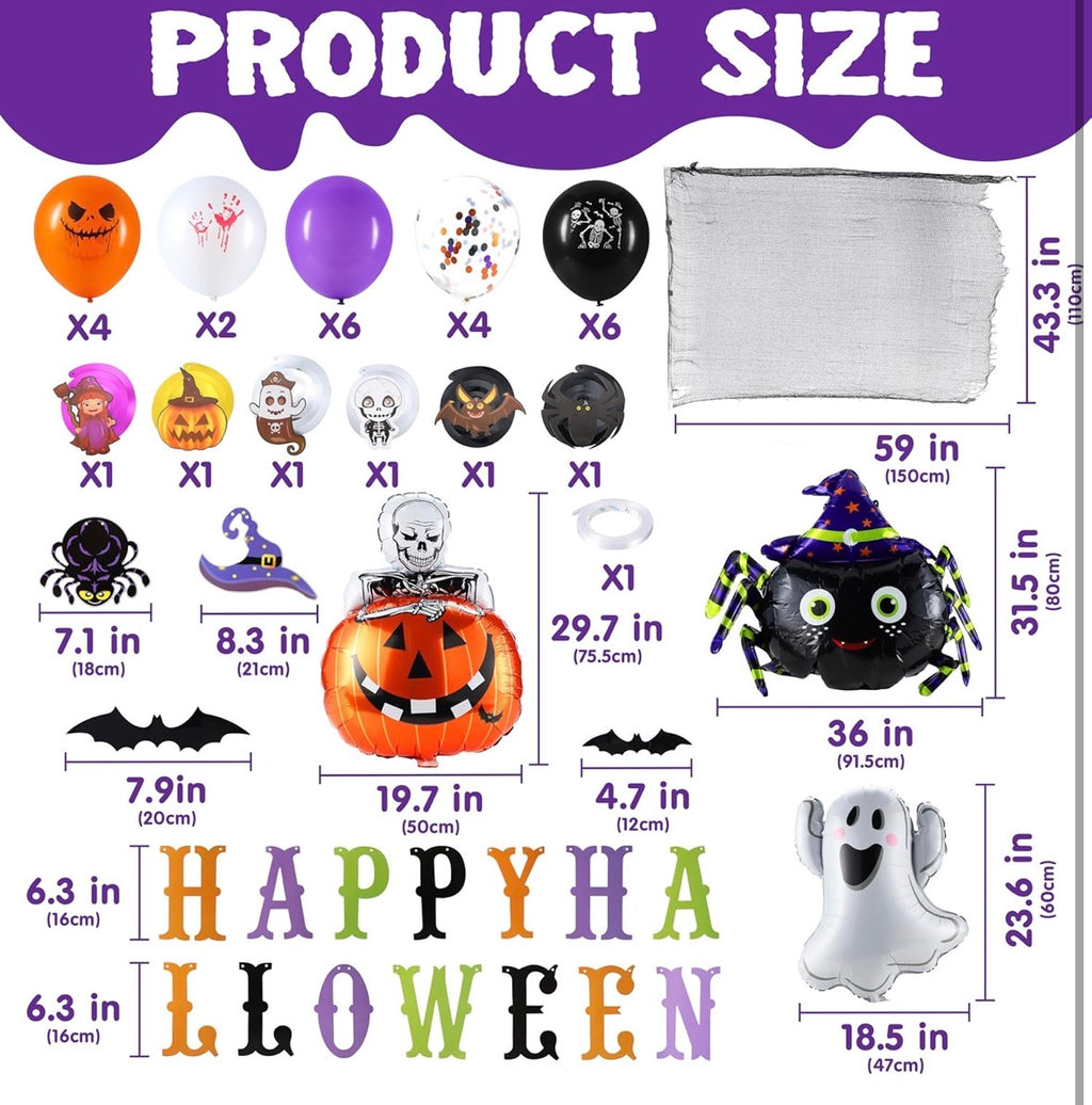 Halloween Dekoration (Hängende Wirbel mit Geister- Kürbis- und Hexenmotiven